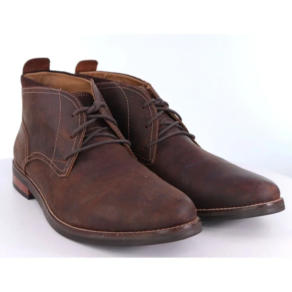 Cole Haan Ogden Stitch $180 Men's Chukka Boots Size 13 M Leather Brown C29881